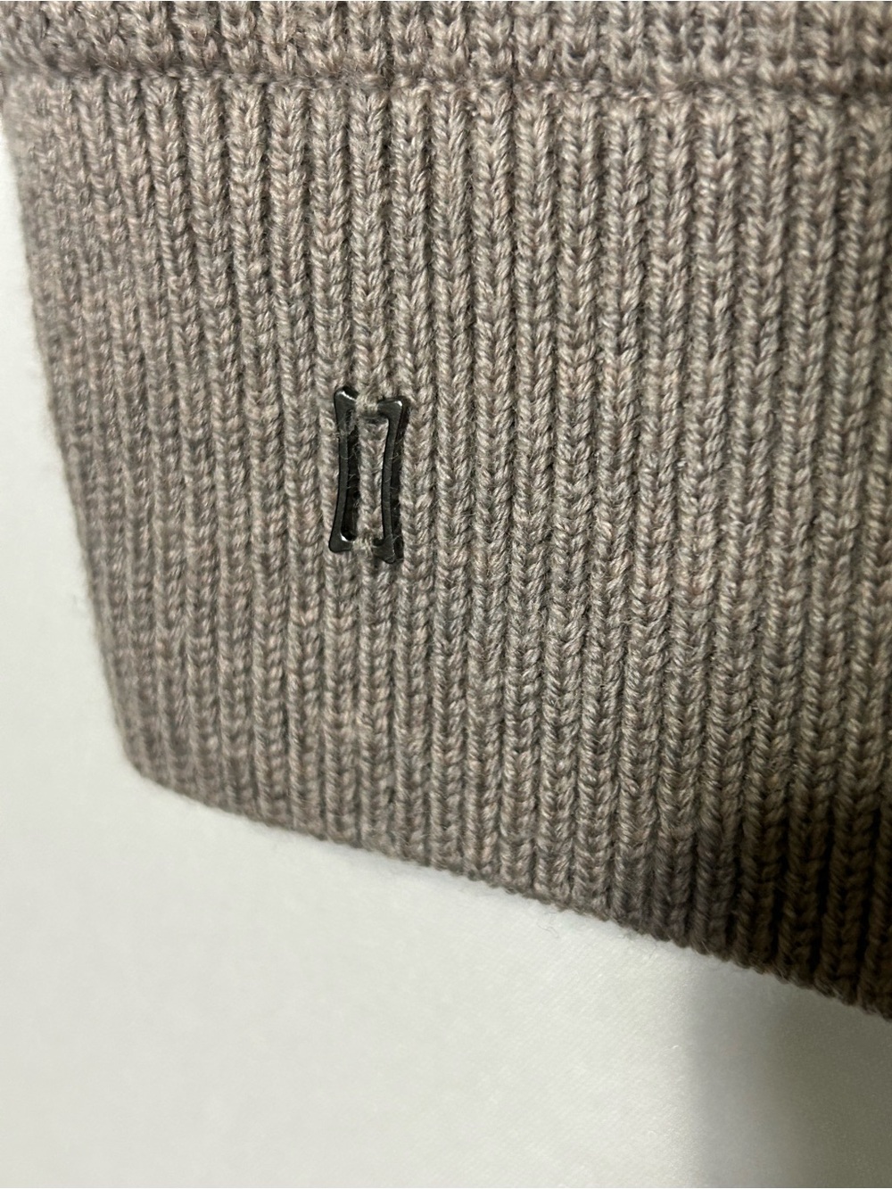 Kit and Ace Merino Wool Wrap Front Knit Tank Top Taupe S - Picture 5 of 13